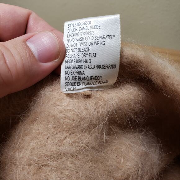 Vintage Women's Angora And Wool Fashion Baret Hat Beige Cream Winter Old Money - Picture 9 of 9